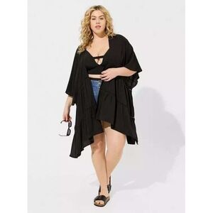 Flowy Inset Ruana‎